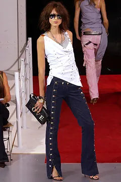 Dolce & Gabbana SS 2003 Ready-to-Wear Runway Denim Button Pants