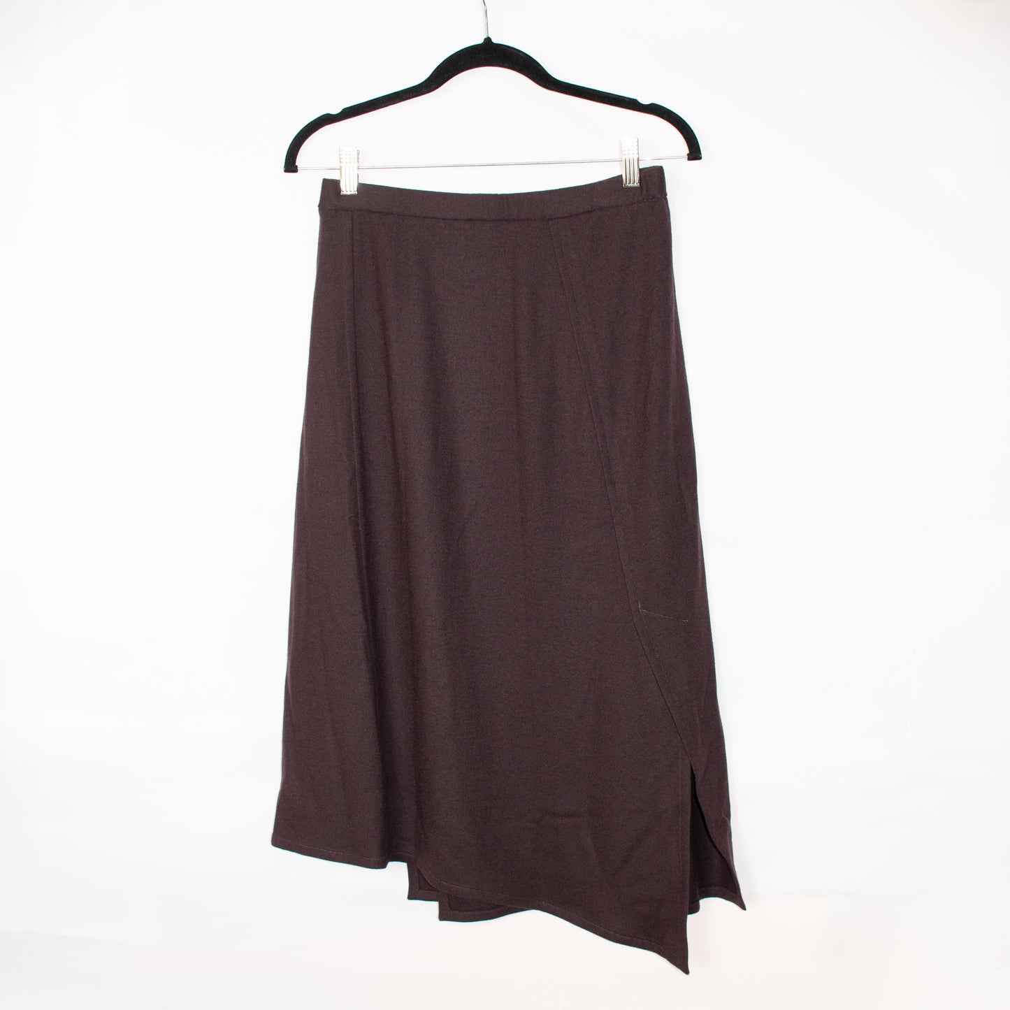 Helmut Lang Brown Wool Midi Skirt