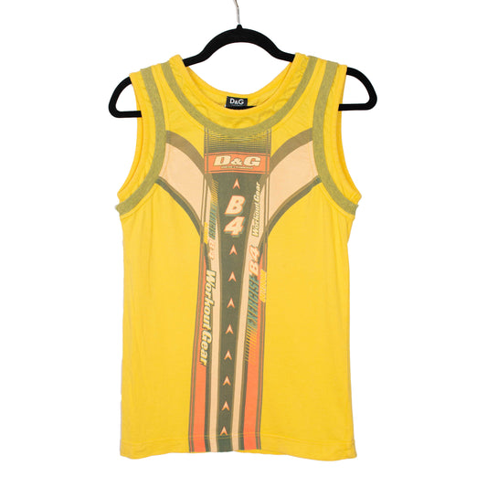 Vintage Dolce & Gabbana Racer-Style Y2K Tank Top