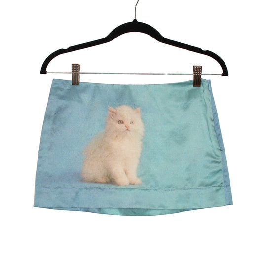 Ashley Williams SSENSE Exclusive Blue Cat Miniskirt