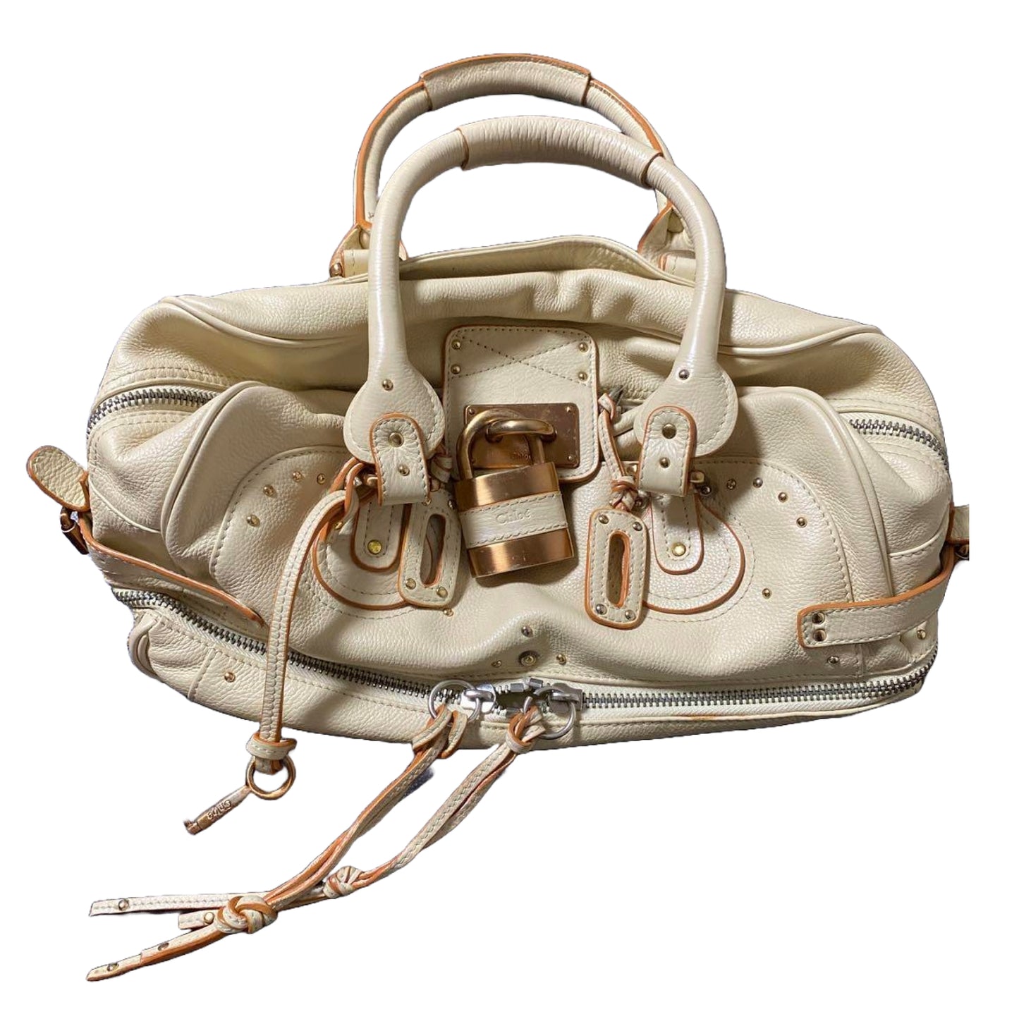 2005 White Two-Tier Chloe Paddington Satchel Bag