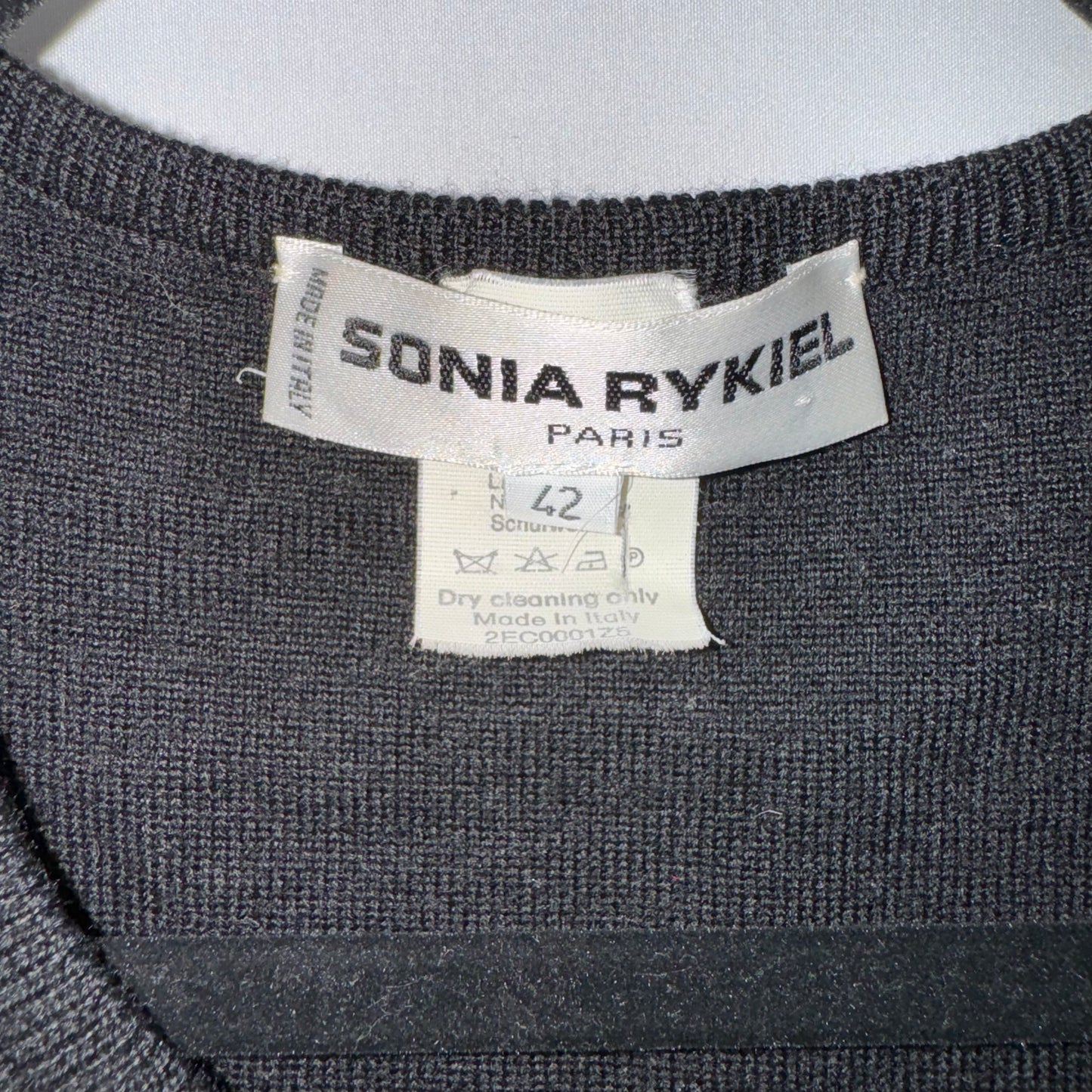 Vintage Sonia Rykiel 'Confidential' Graphic Knit Sweater Top