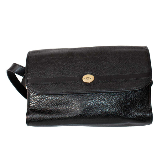 Christian Dior Black Leather Shoulder Bag